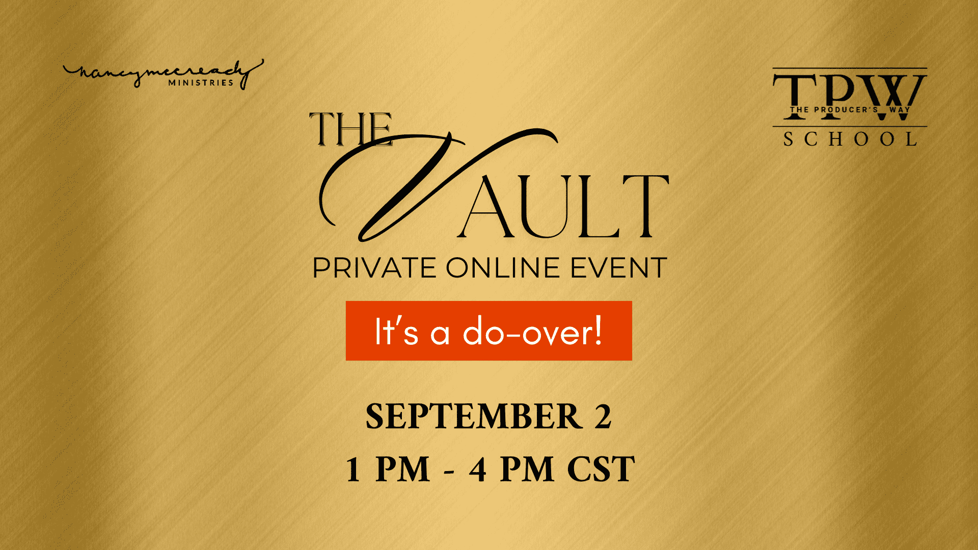 SEPTEMBER 2 1 PM - 4 PM CST